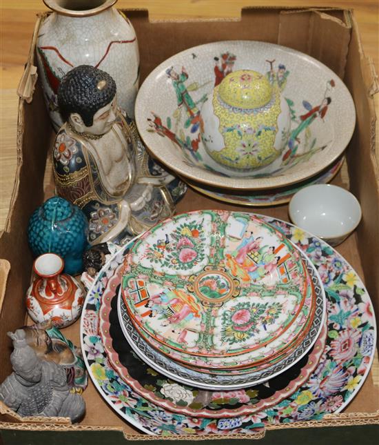 A quantity Oriental pottery and porcelain